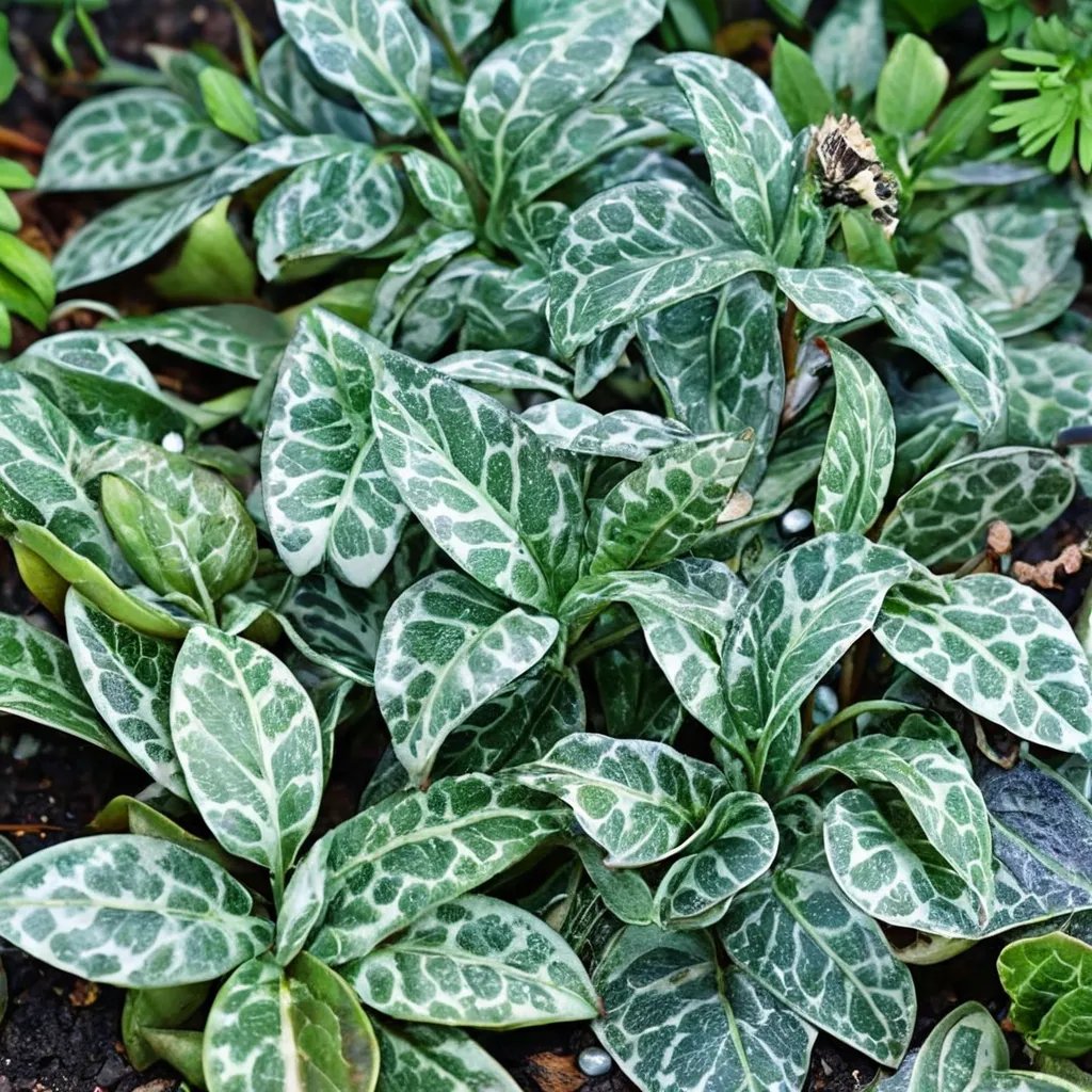 Asarum epigynum 'Silver Web'