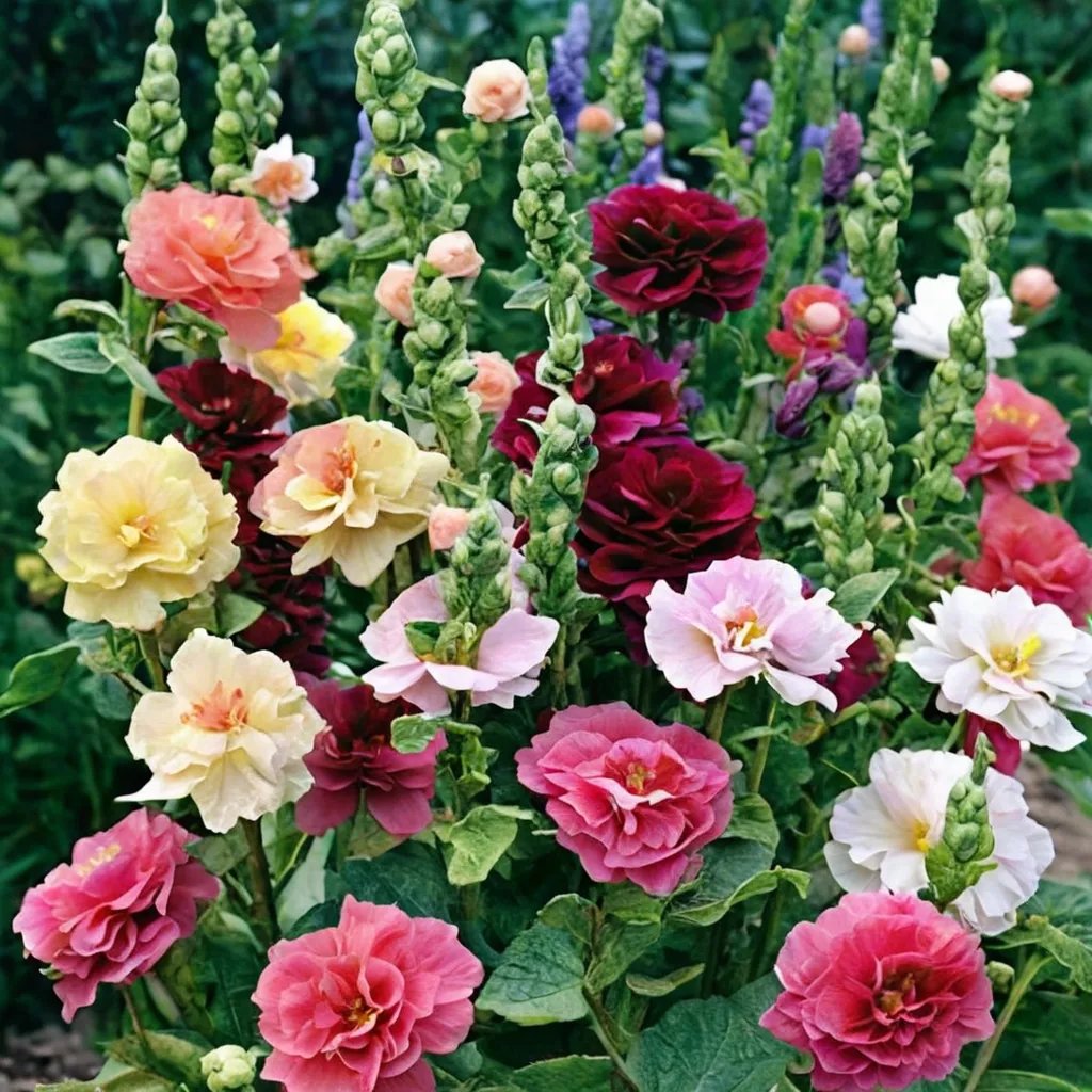 Alcea x hybrida 'Mix'