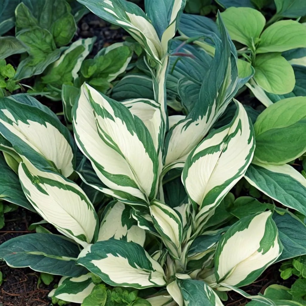 Hosta x hybrida 'Dancing in the Rain'