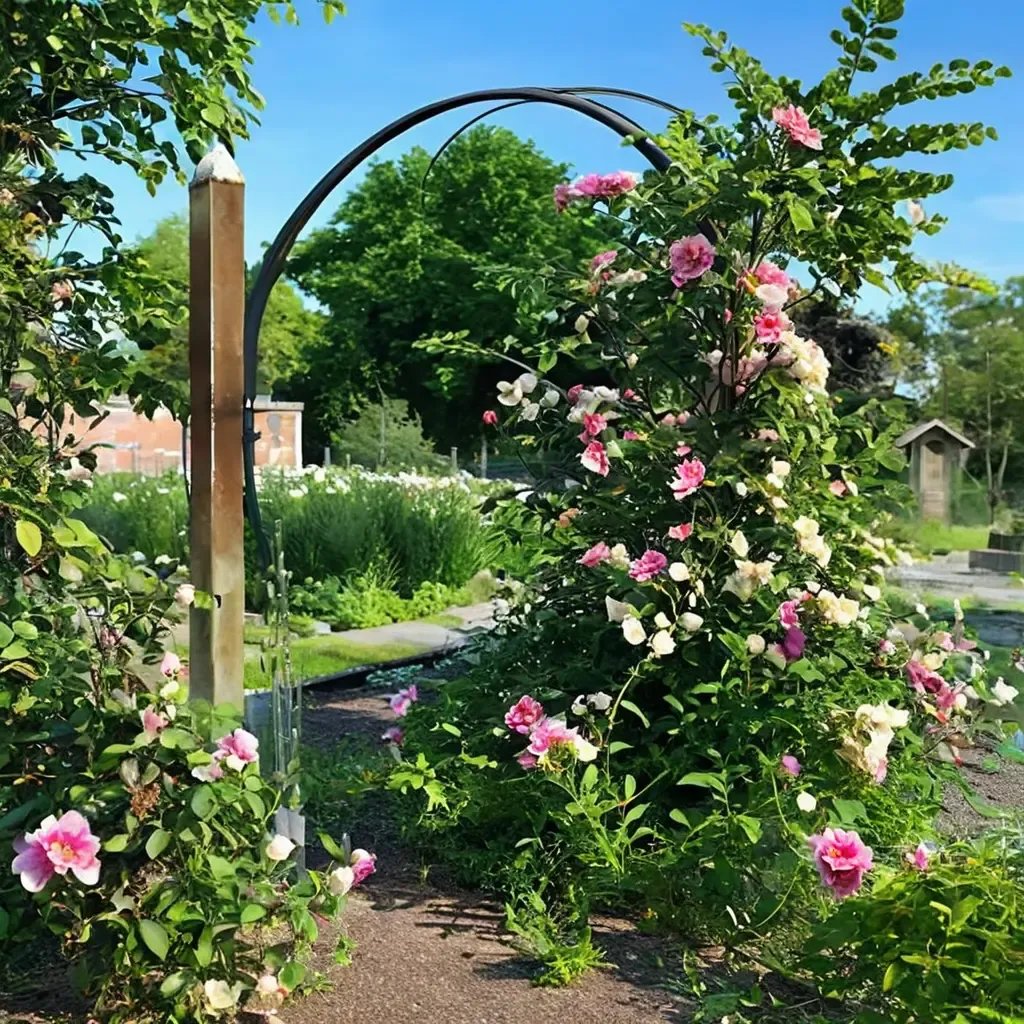 Rosa x odorata 'Monet Arch'