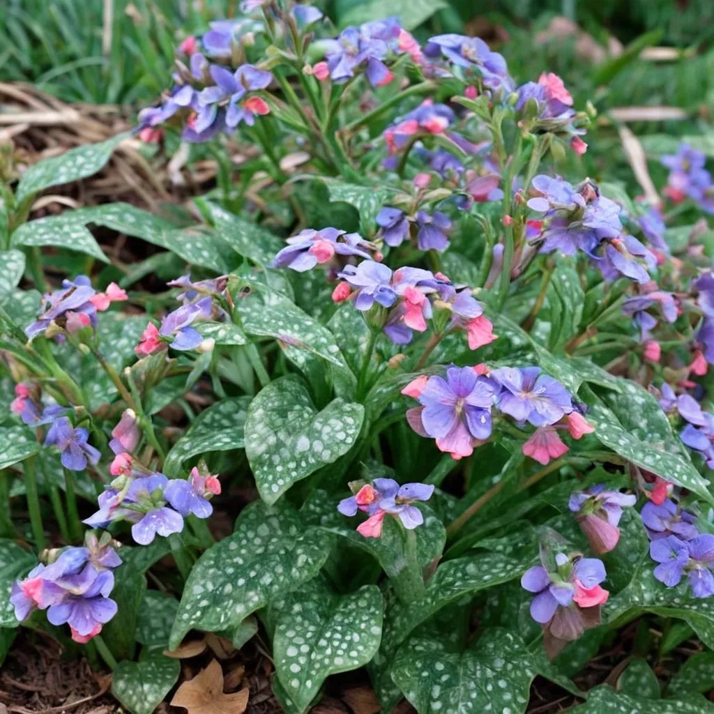 Pulmonaria saccharata 'Mrs Moon'