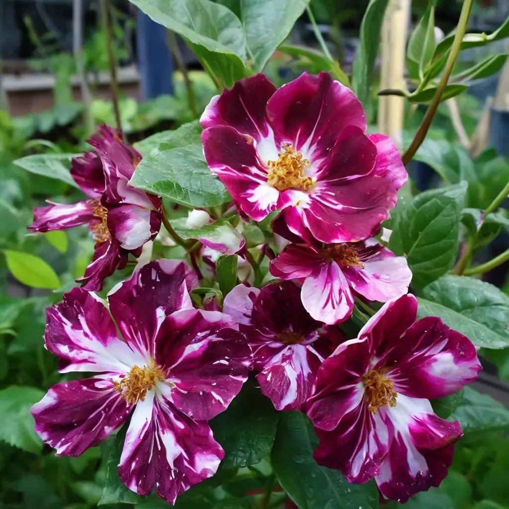 Rosa multiflora 'Purple Splash'