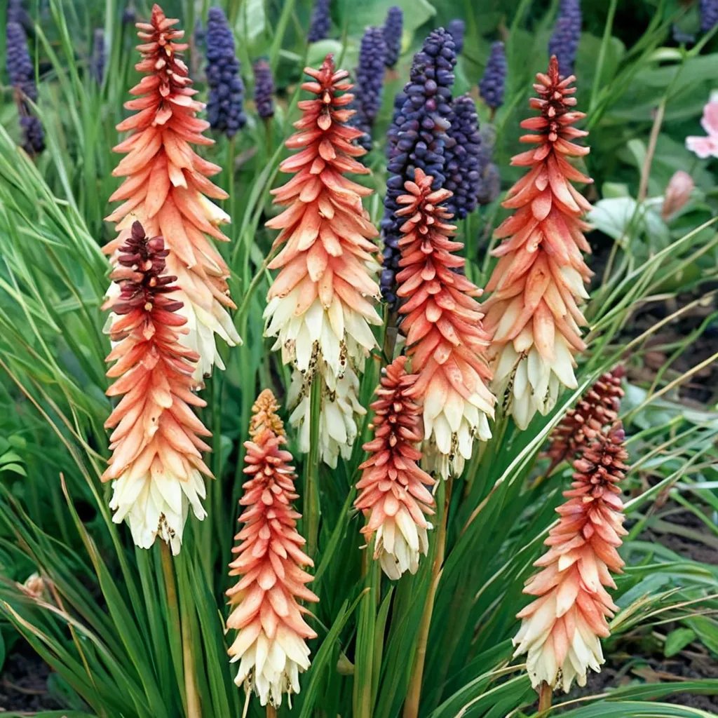 Kniphofia x hybrida 'Orange Vanilla Popsicle'