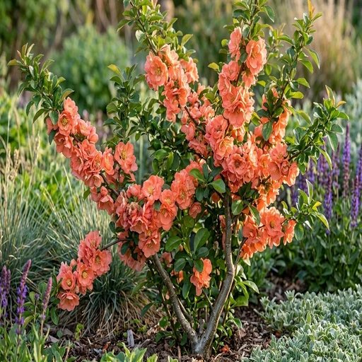 Chaenomeles speciosa 'Double Take Peach'