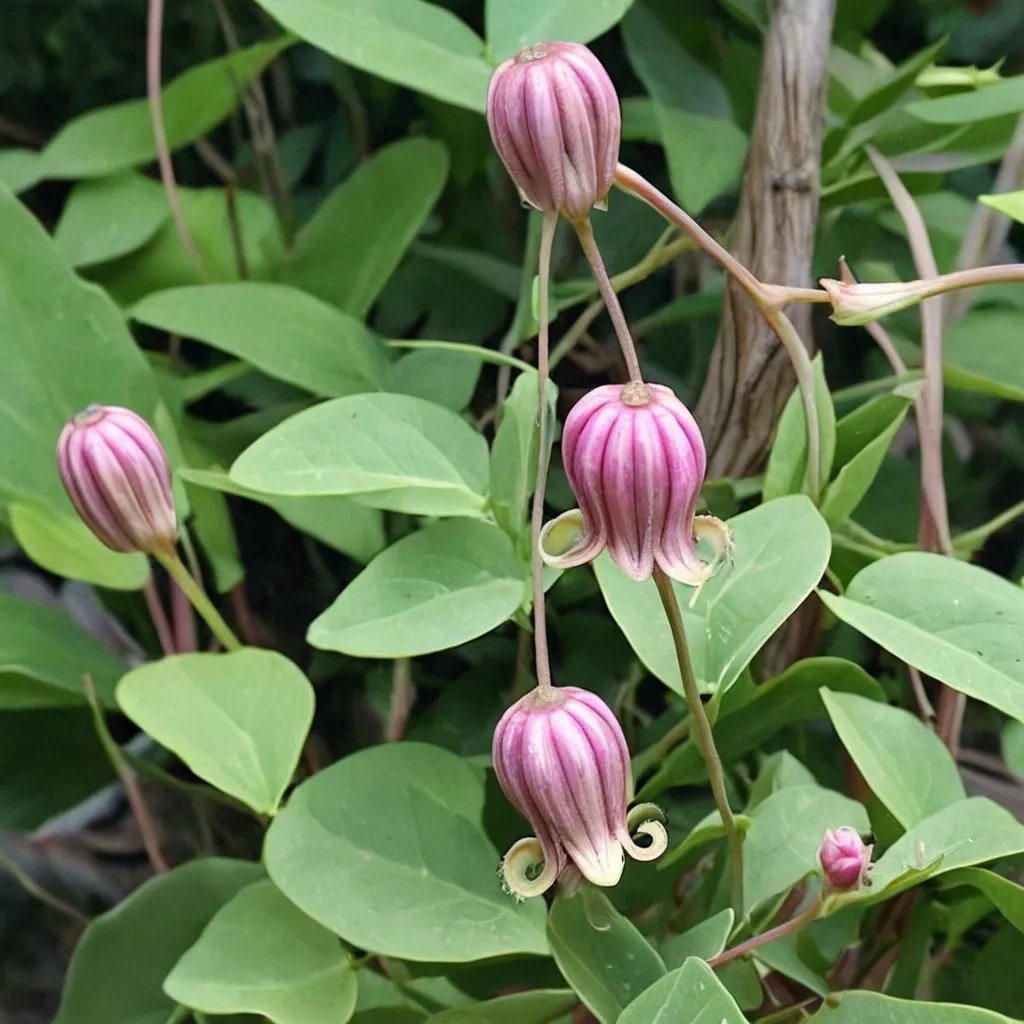 Clematis viorna 'Groometown Garnet'