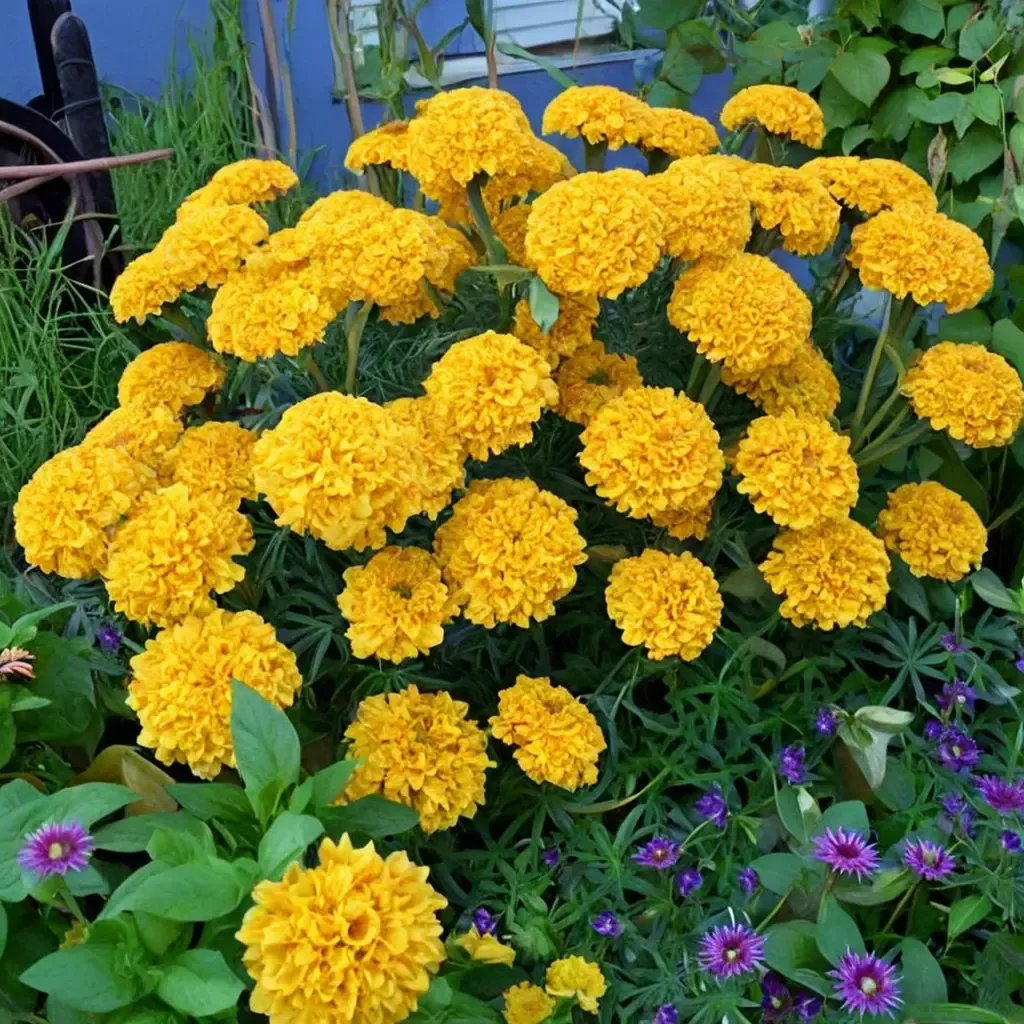 Tagetes erecta 'Day of the Dead Golden Yellow'