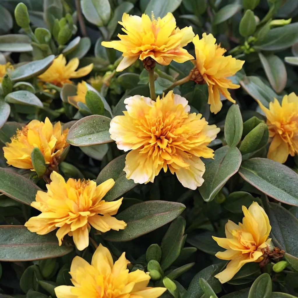 Portulaca oleracea 'ColorBlast Double Yellow'