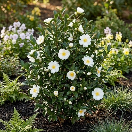 Camellia sasanqua 'October Magic Ivory'
