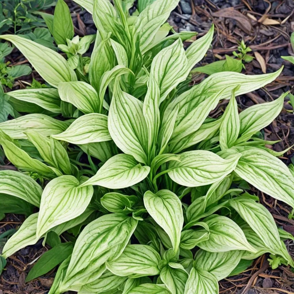 Hosta x hybrida 'Zebra Stripes'