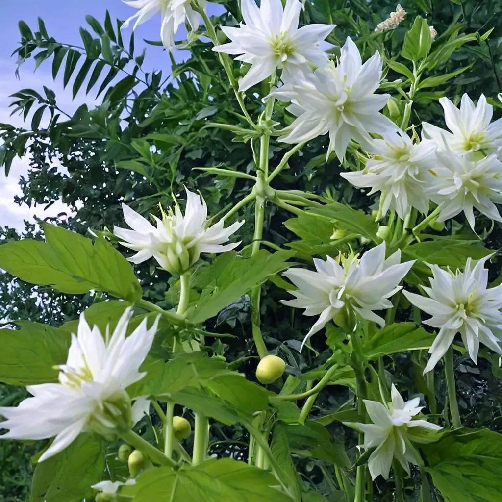 Dahlia imperialis 'Double White'