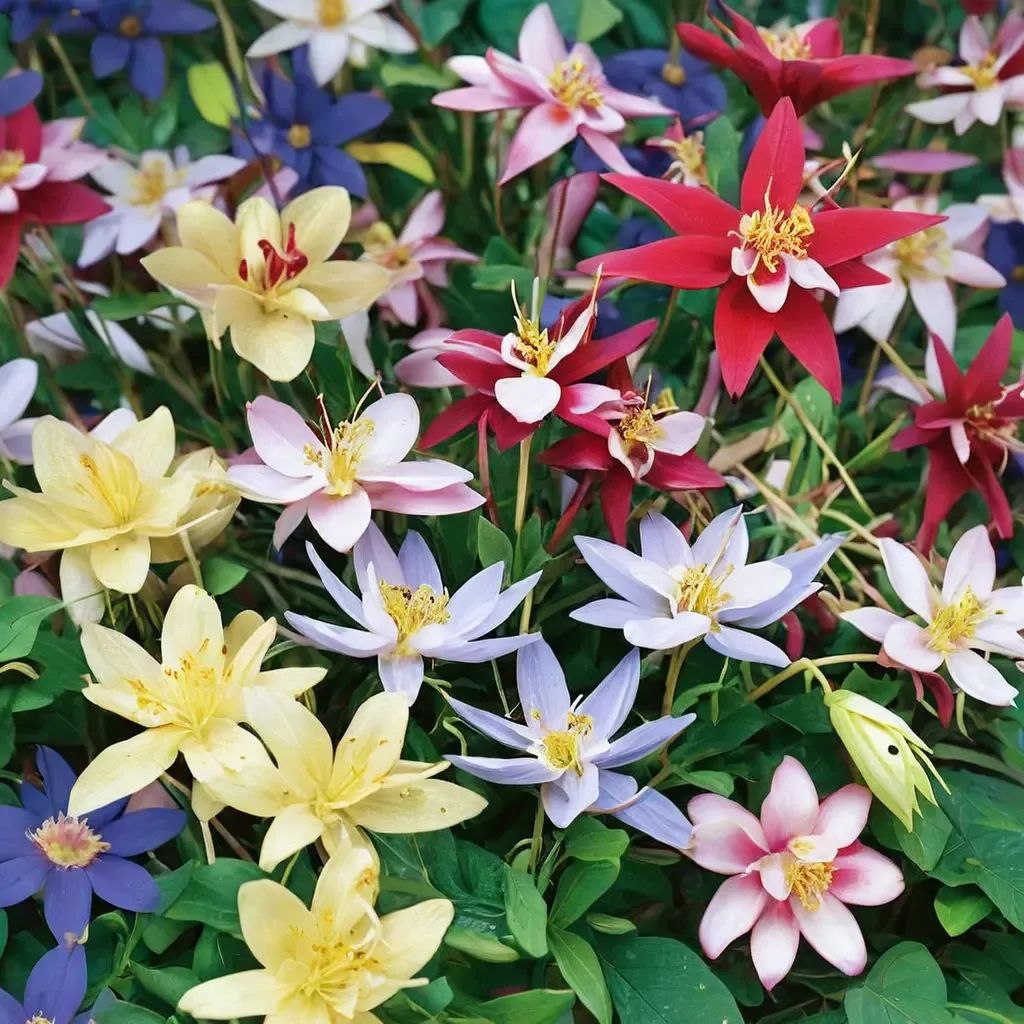 Aquilegia x hybrida 'Butterfly Columbine Mix'