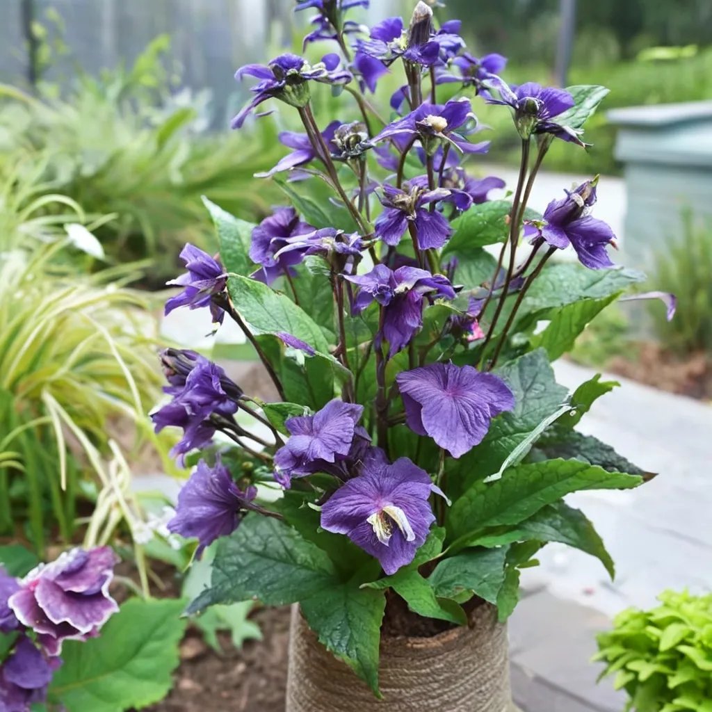 Clematis x hybrida 'China Purple'