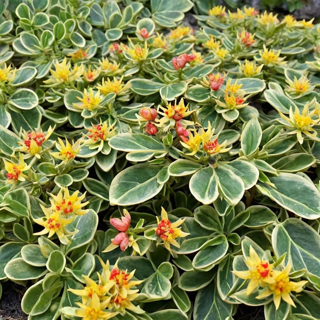 Sedum kamtschaticum 'Variegatum'