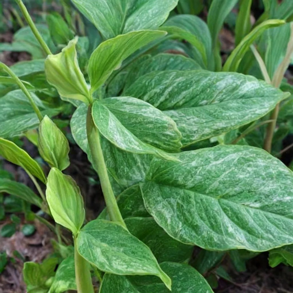 Pinellia tripartita 'Silver Dragon'