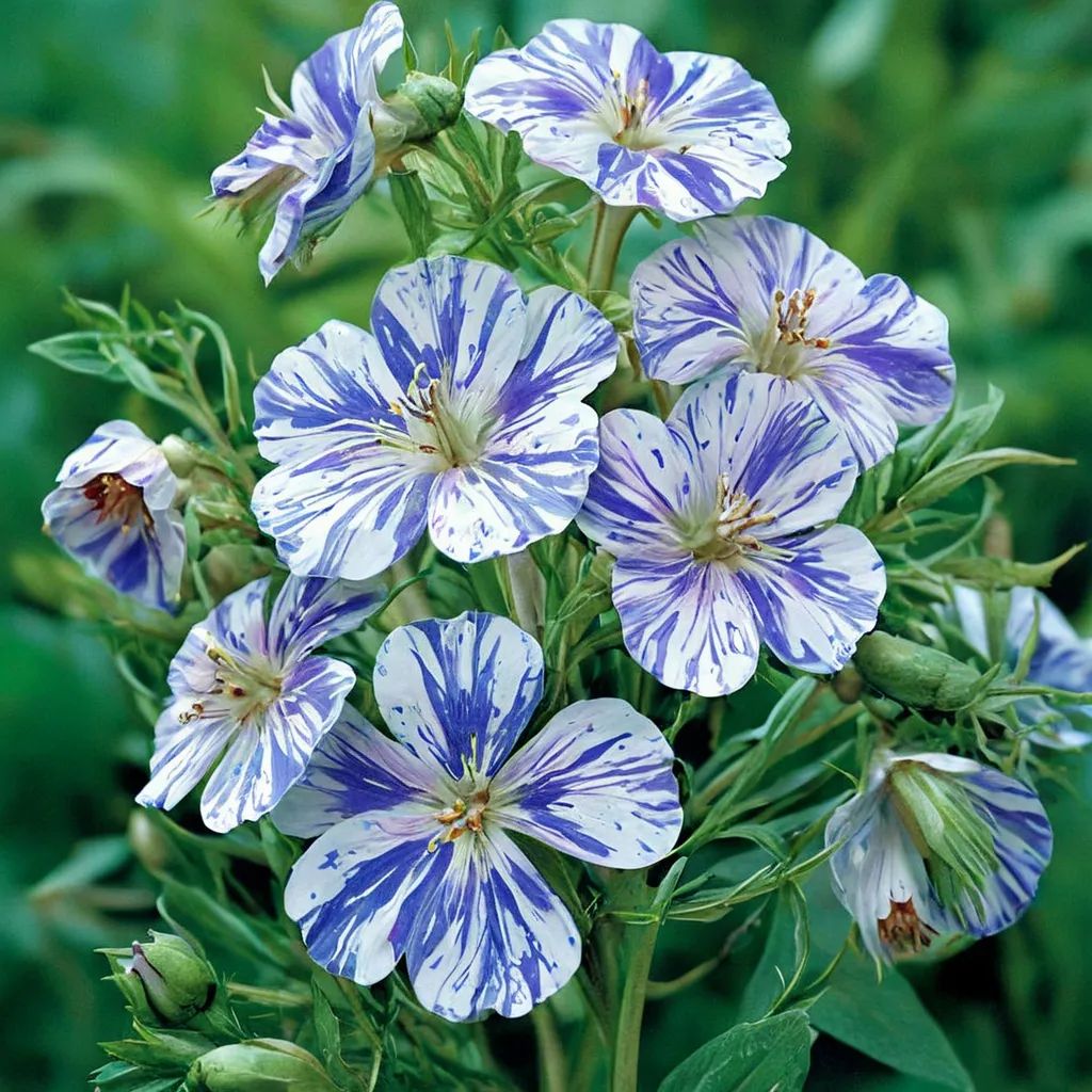 Geranium pratense 'Splish Splash'