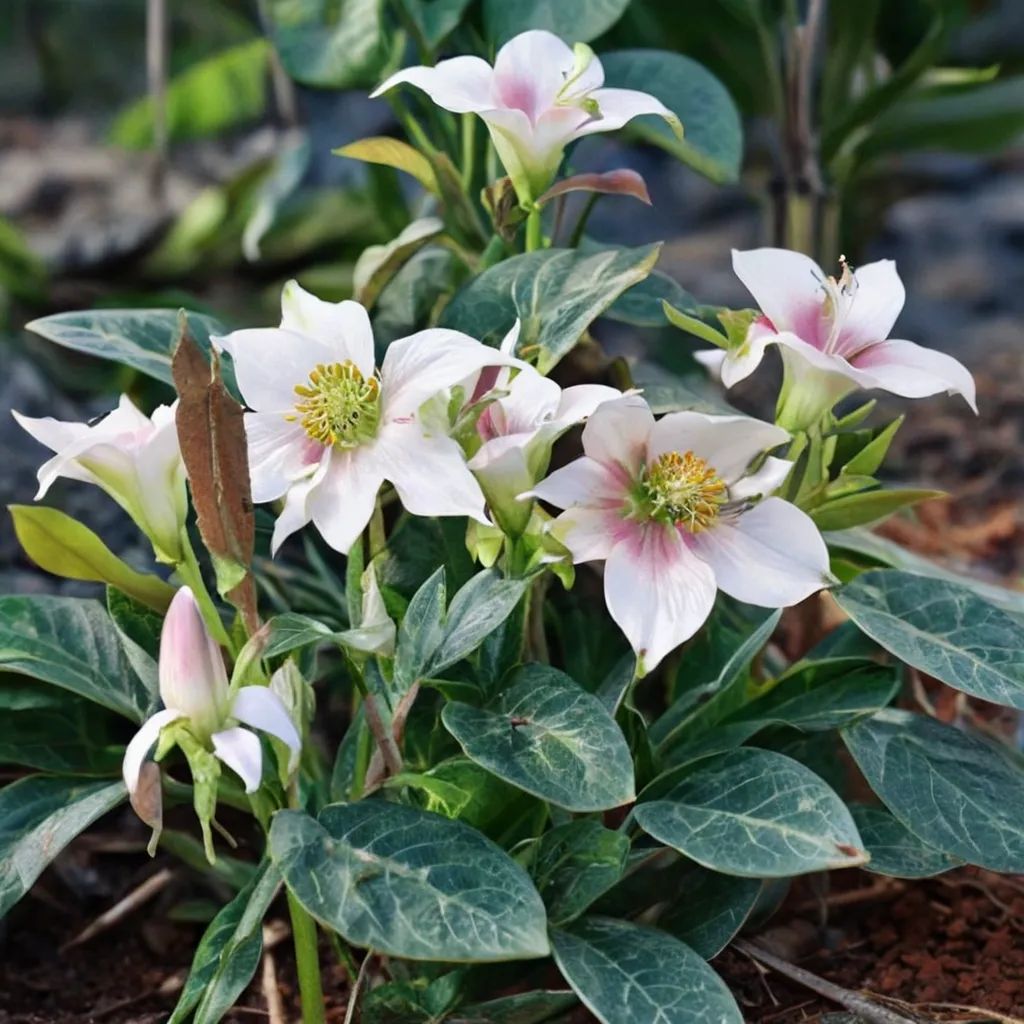 Helleborus niger 'Tabby'