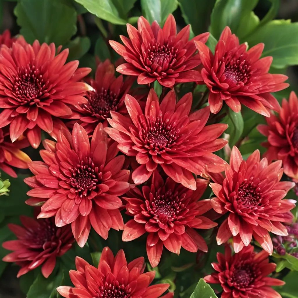 Chrysanthemum x morifolium 'Red'