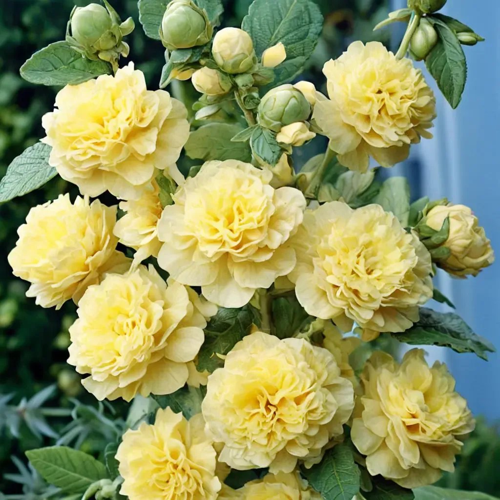 Alcea rosea 'Double Yellow'