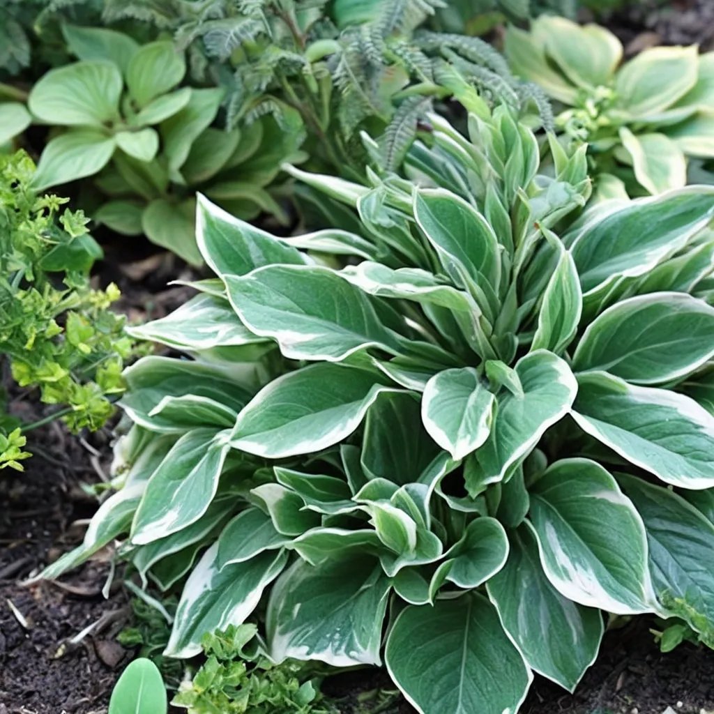 Hosta x hybrida 'Dew Drop'