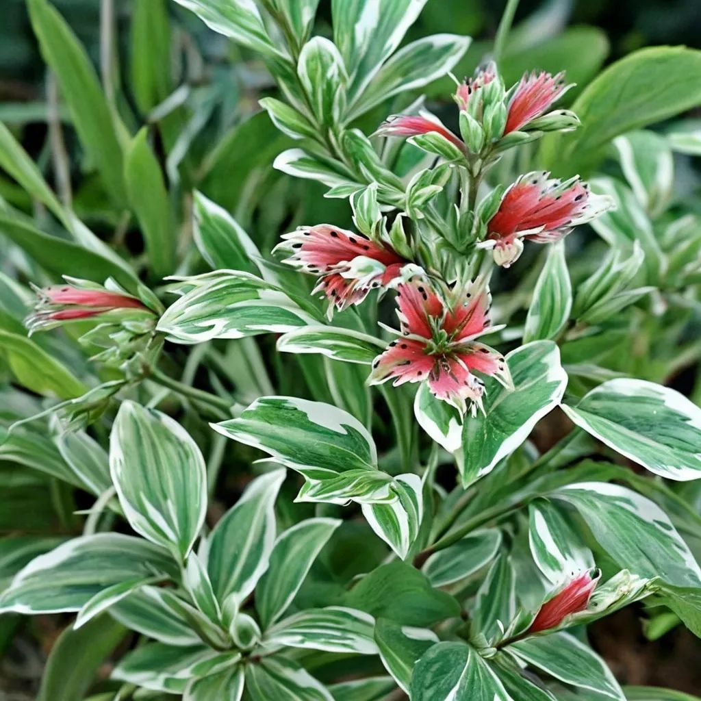 Alstroemeria psittacina 'Variegata'