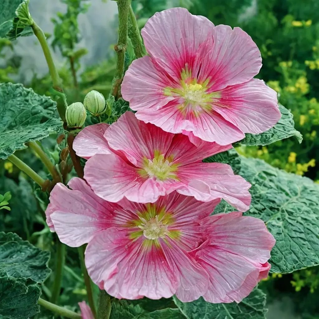 Alcea rosea 'Radiant Rose'