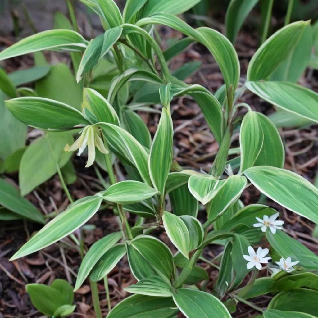 Uvularia sessilifolia 'Variegata'