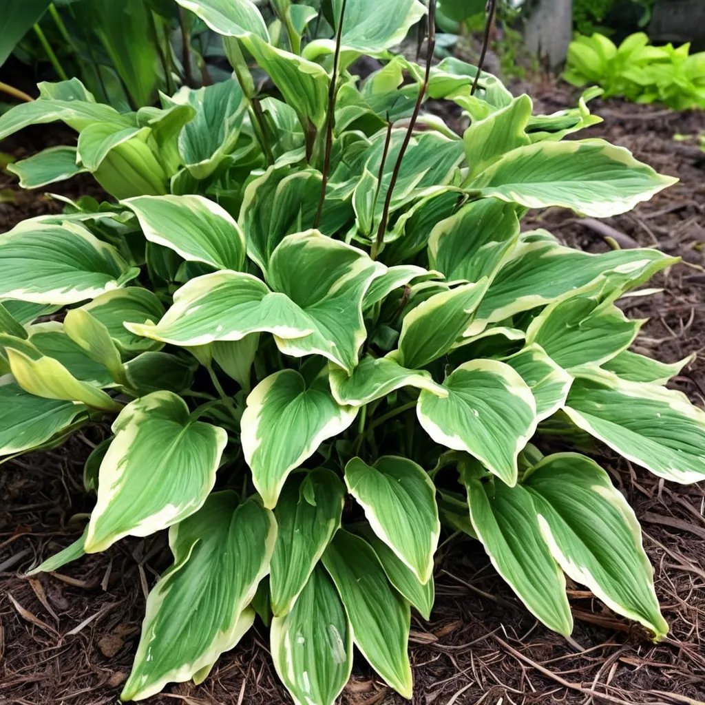 Hosta x hybrida 'Rubies and Ruffles'