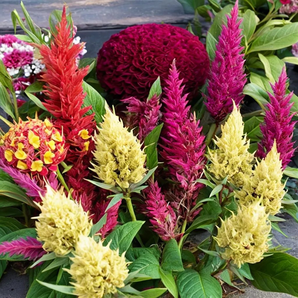 Celosia argentea 'Mix'