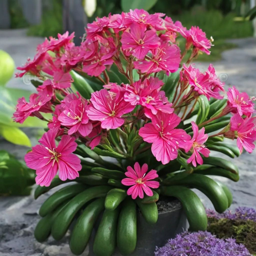 Lewisia cotyledon 'Elise Ruby Red'