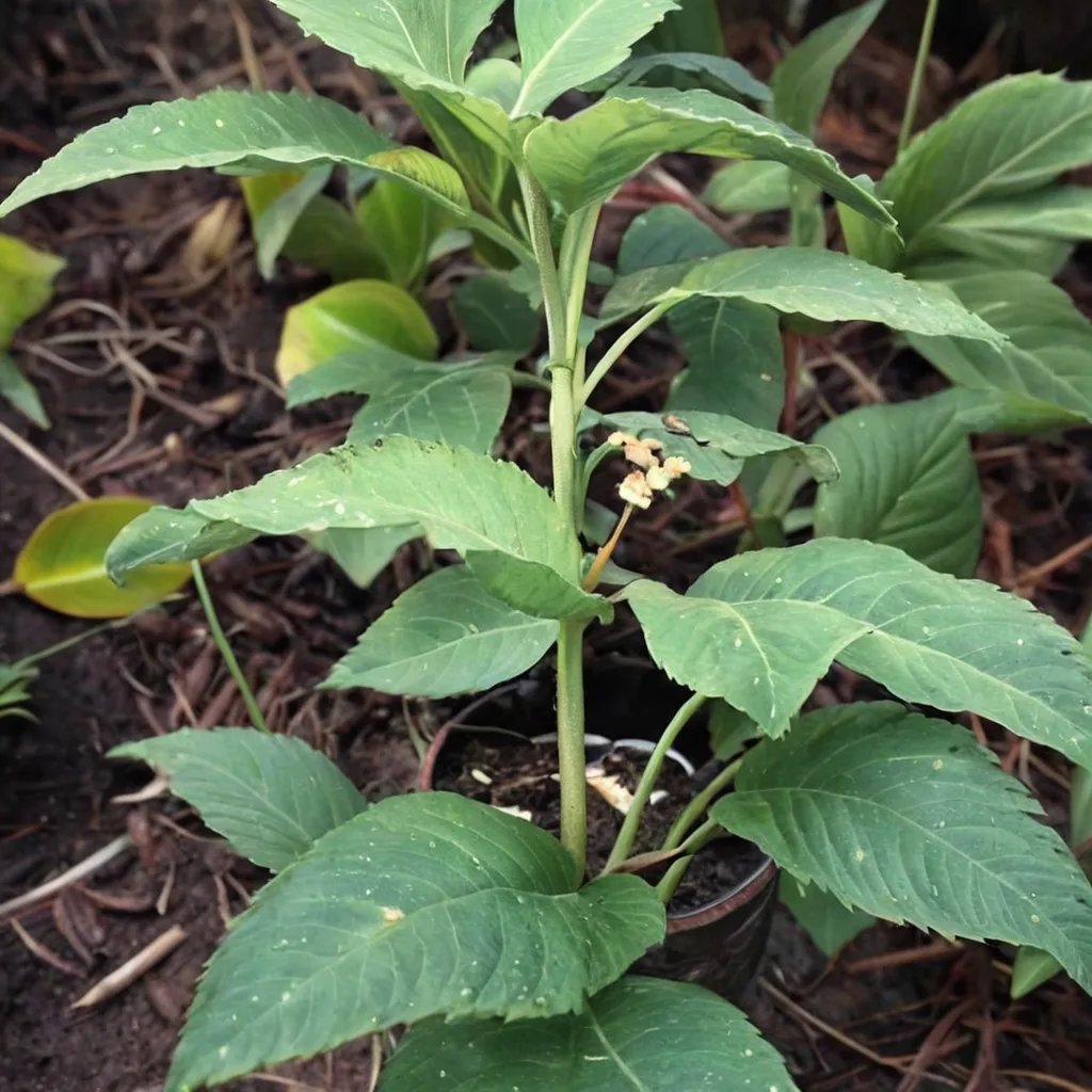 Amorphophallus serrulatus 'Spotted Leaf Form'