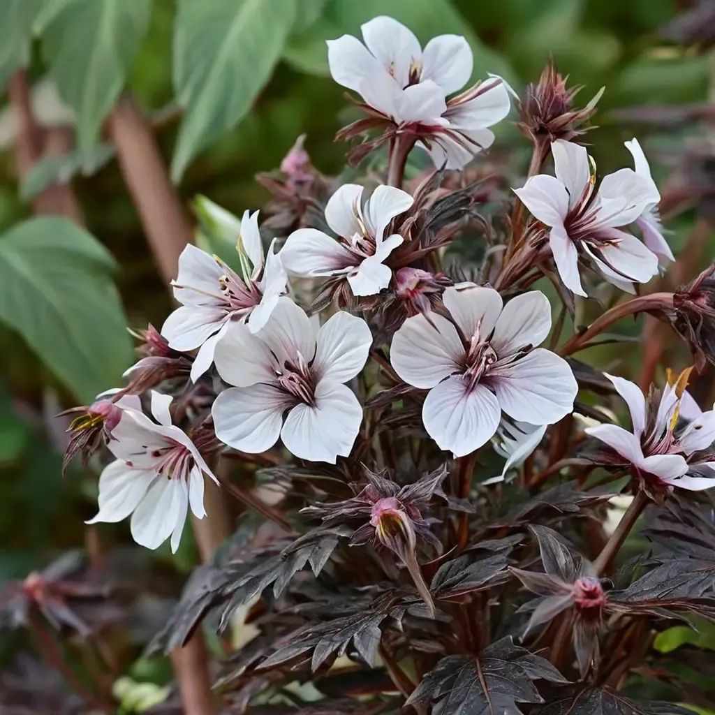 Pelargonium x hortorum 'Midnight Ghost'