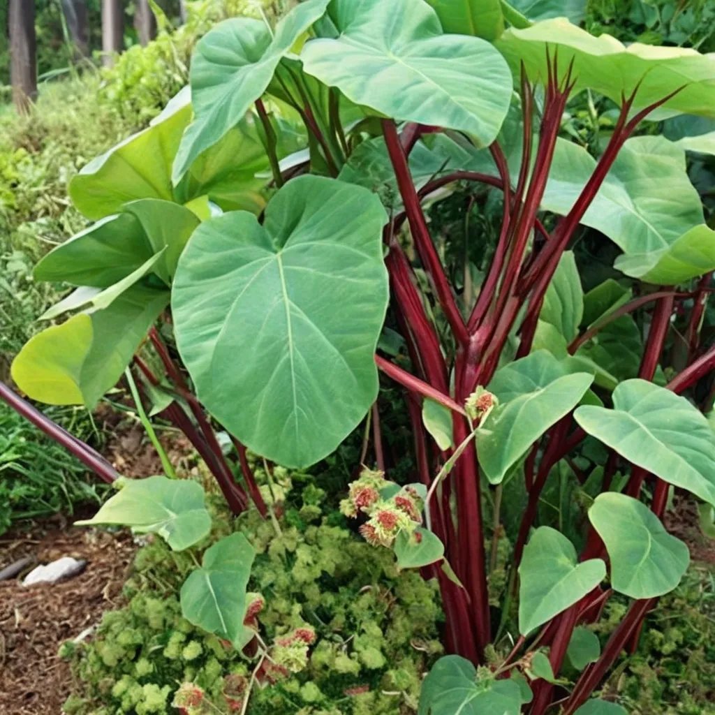 Colocasia esculenta 'Rhubarb'