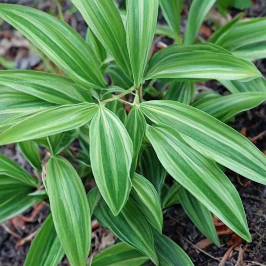 Polygonatum falcatum 'Silver Lining'