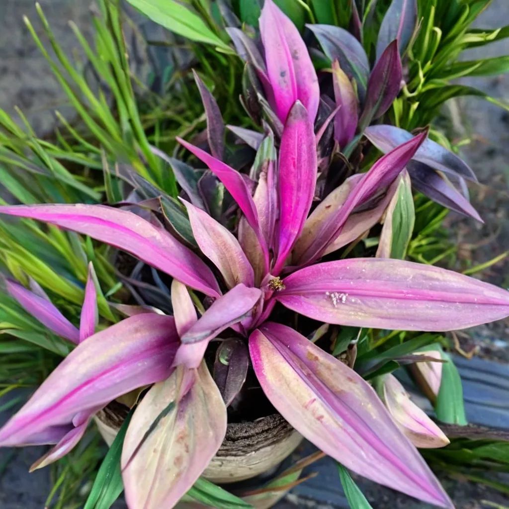 Tradescantia pallida 'Variegata'