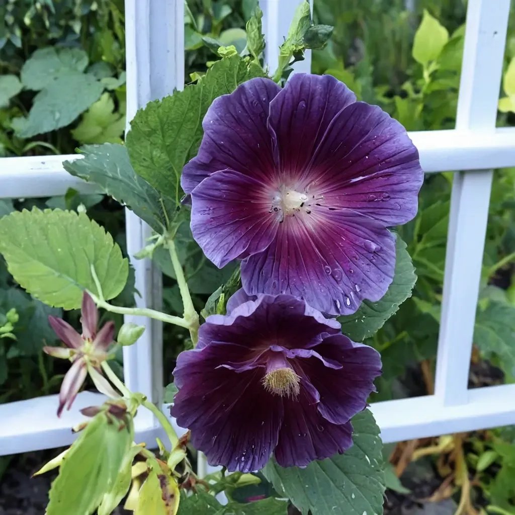 Alcea rosea 'Halo Purple'