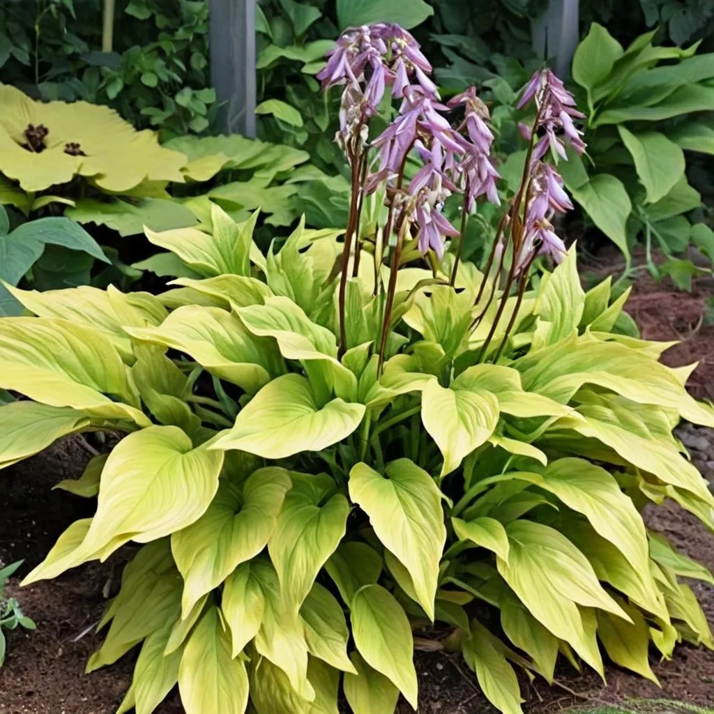 Hosta x hybrida 'Purple and Gold'