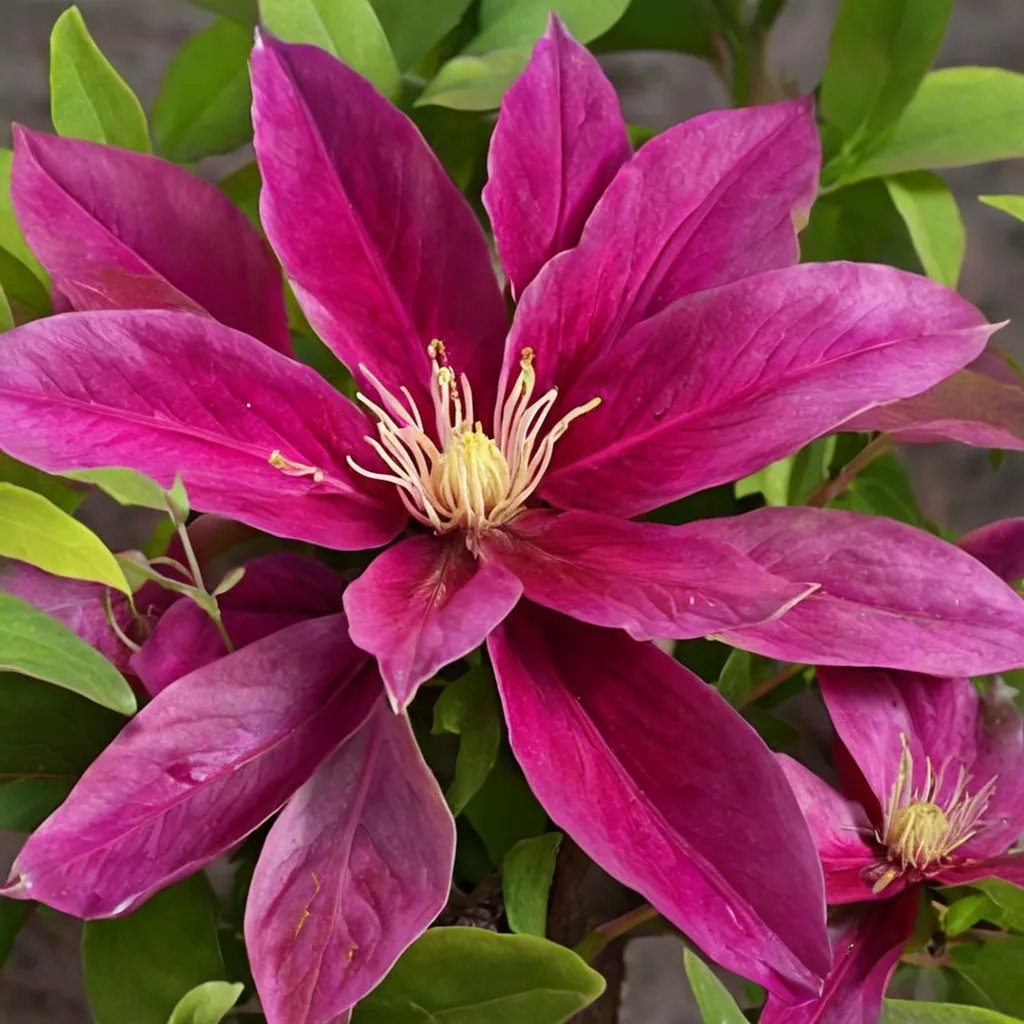 Clematis x hybrida 'Acropolis'