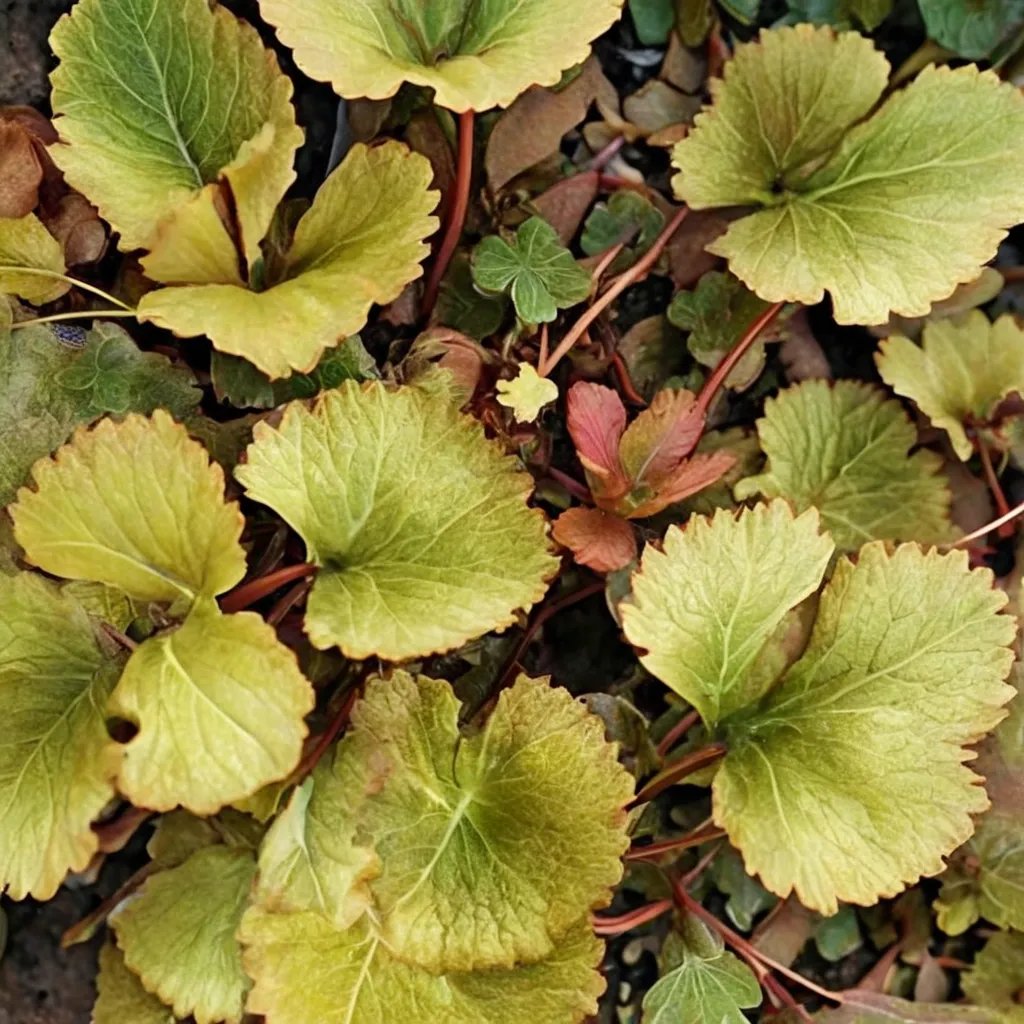 Saxifraga stolonifera 'Harvest Moon'