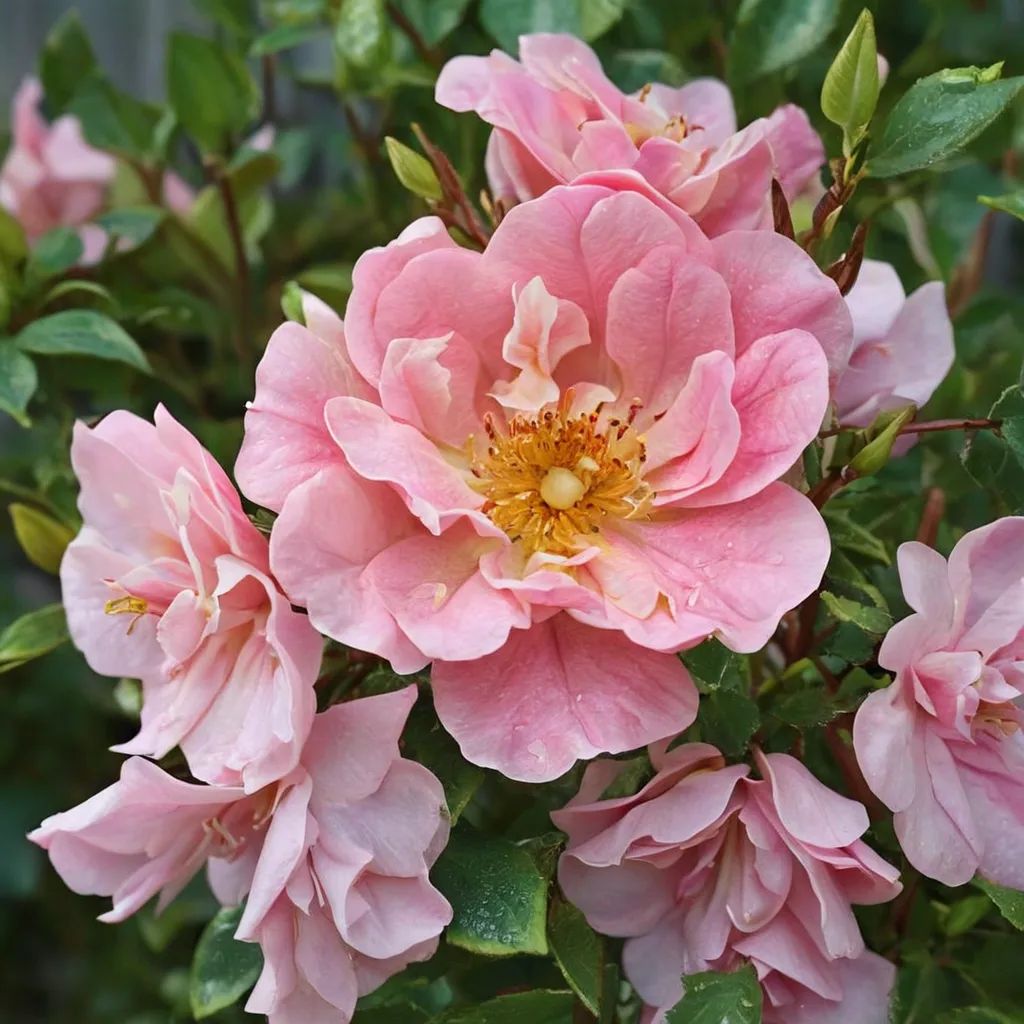 Rosa x hybrida 'Blushing Drift'