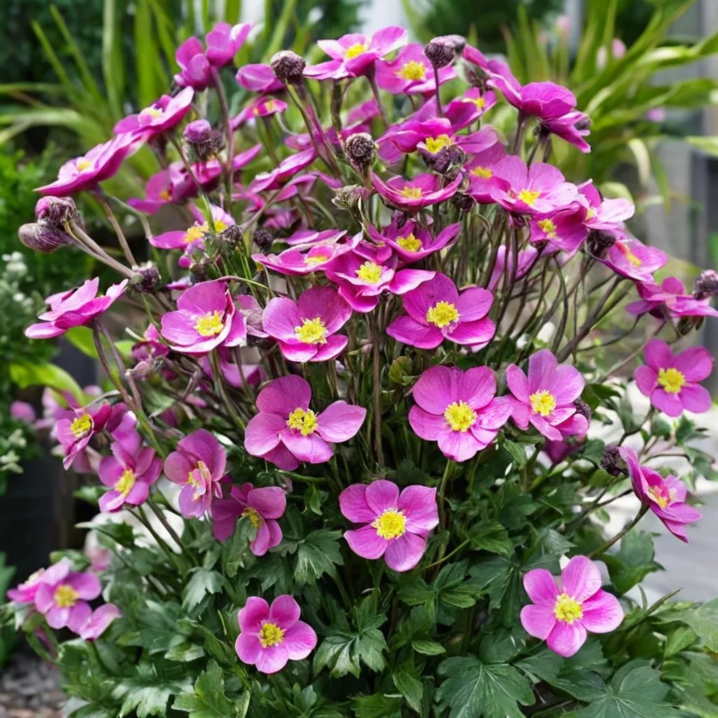 Anemone x hybrida 'Fantasy Red Riding Hood'