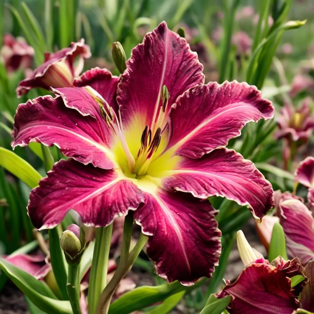 Hemerocallis x hybrida 'Blood Sweat and Tears'