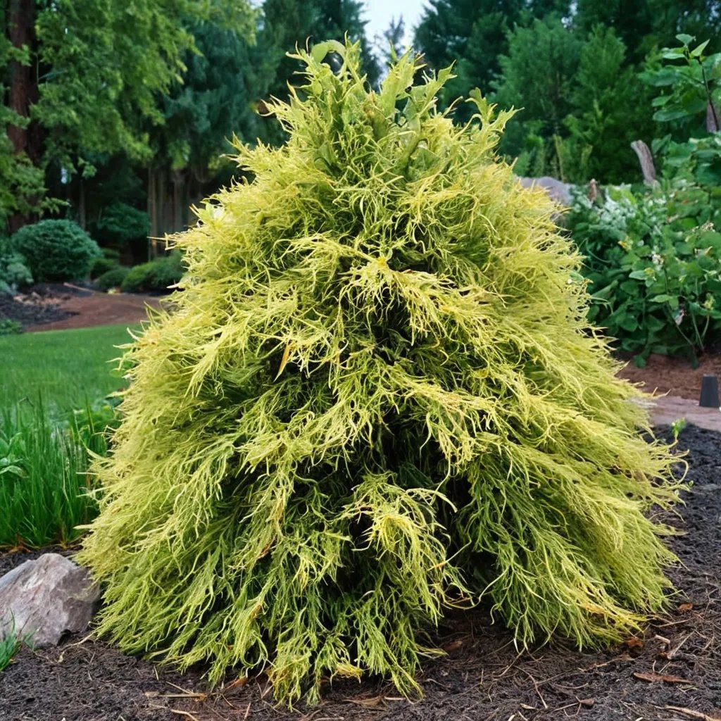 Chamaecyparis pisifera 'Gold Mop'
