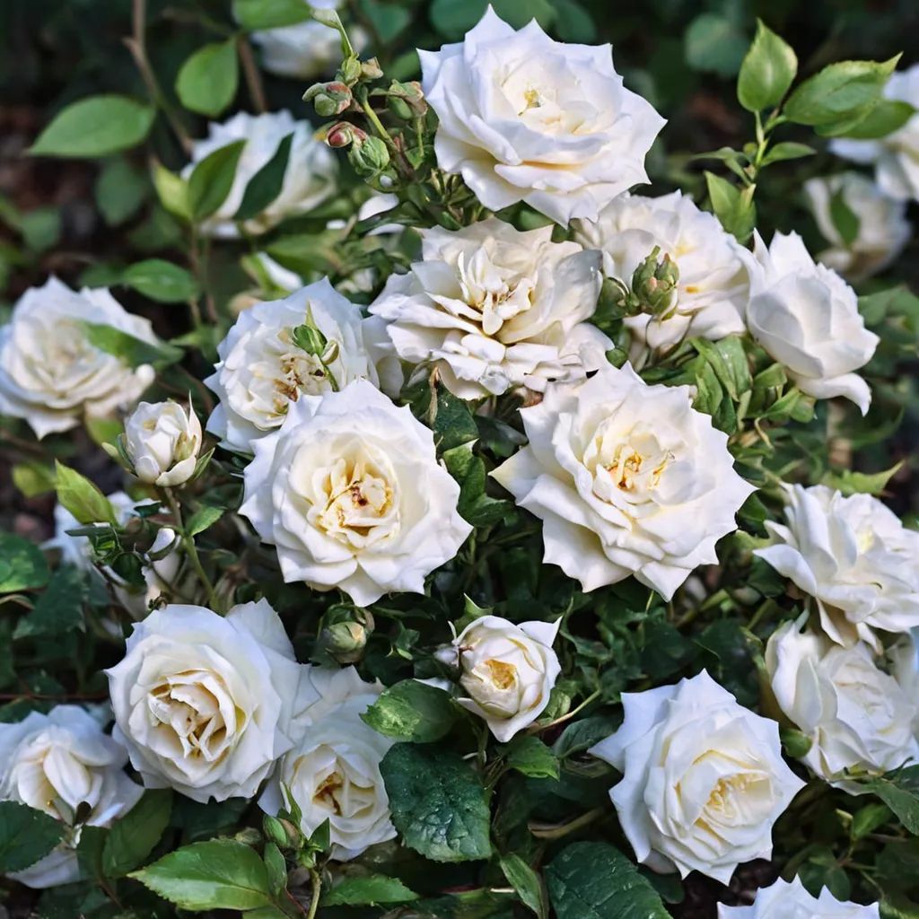 Rosa x hybrida 'White Drift'