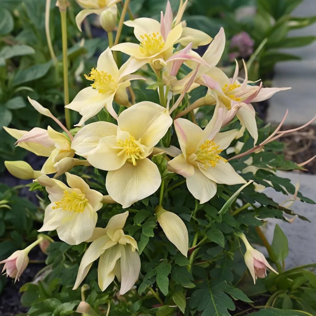 Aquilegia x hybrida 'Yellow'