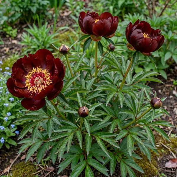 Paeonia officinalis 'Chocolate Soldier'
