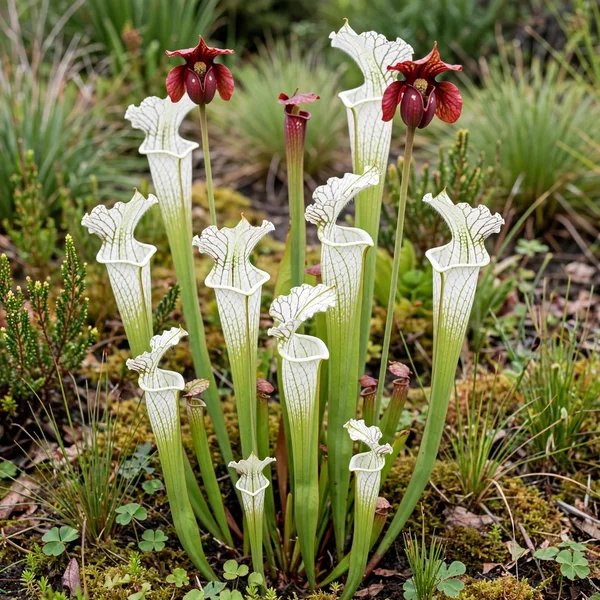Sarracenia leucophylla 'Hurricane Creek White'