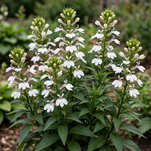 Lobelia cardinalis 'Perrys White'