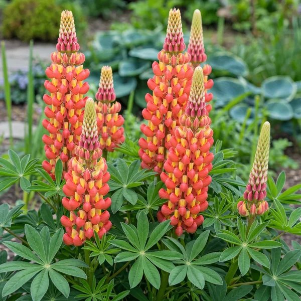 Lupinus polyphyllus 'Tequila Flame'