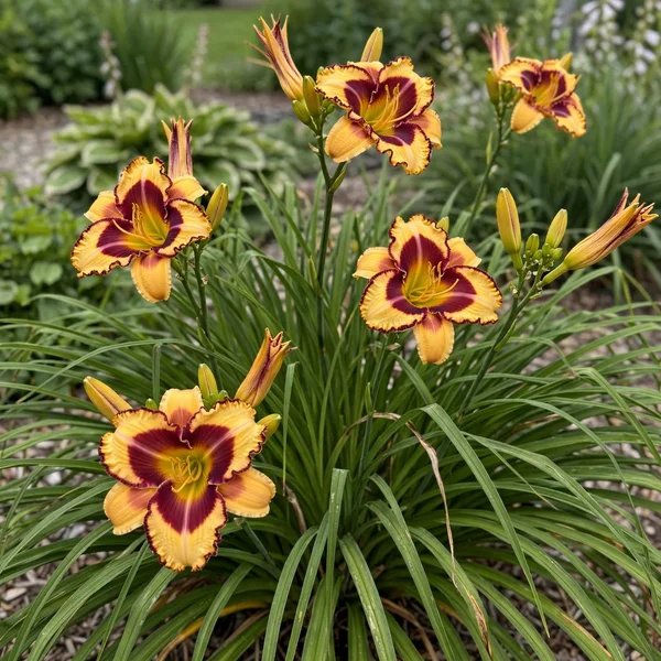 Hemerocallis x hybrida 'Blazing Glory'