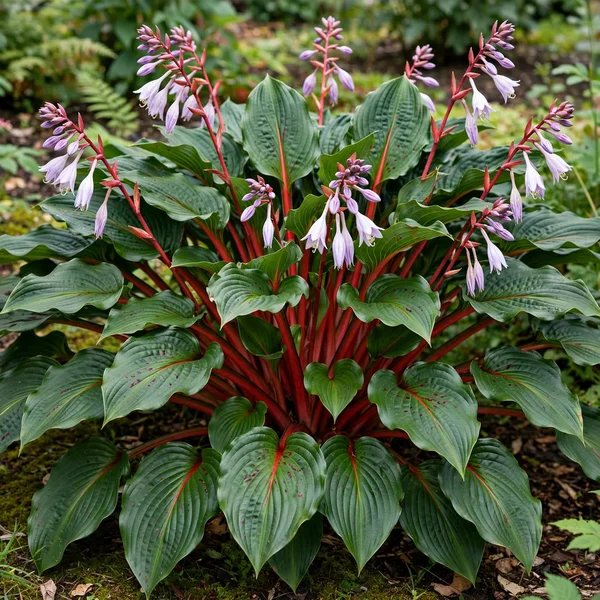 Hosta x hybrida 'Red Sox'